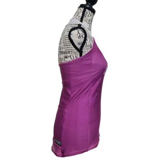 Athleta x Moxie Purple Pink Cycling Running Workout Triathlon Tank Pockets Small - Picture 5 of 10